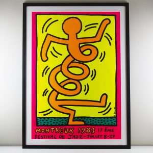 Keith Haring Montreux 1983 Silkscreen print framed